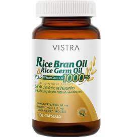 vistra-rice-bran-oil-100-เม็ด-วิสทร้า-น้ำมันรำข้าว-และน้ำมันจมูกข้าว-ผสมน้ำมันจมูกข้าวสาลี-vistra-rice-bran-oil-plus-wheat-germoil-1000-mg-bot-100-caps