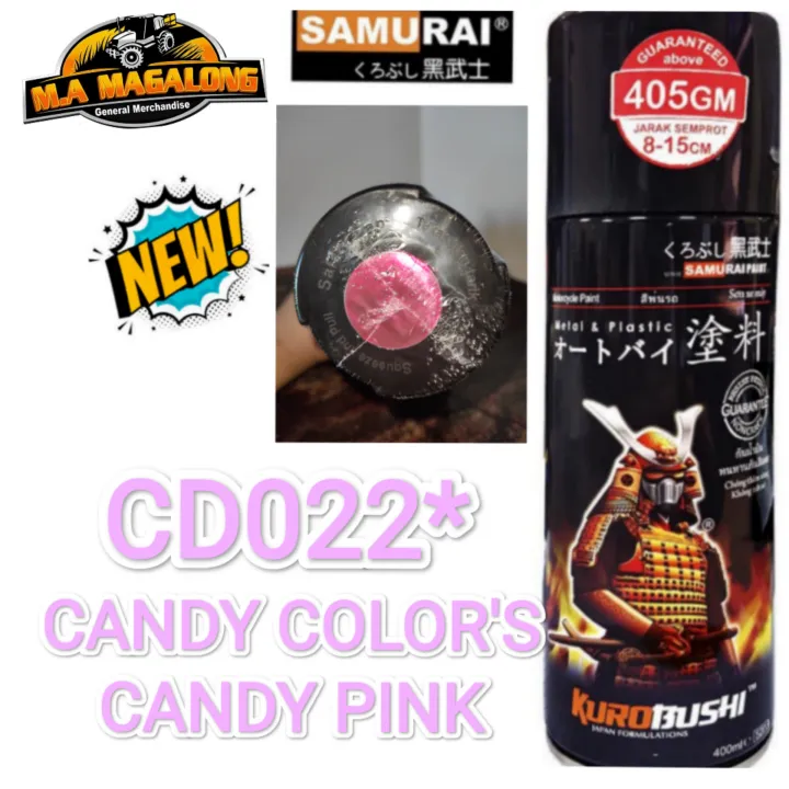 NEW!!! SAMURAI SPRAY PAINT CANDY PINK CD022* 400ML Lazada PH