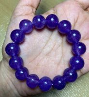 สร้อยข้อมืออเมทิสต์สีม่วงธรรมชาติ 16 นิ้ว natural purple amethyst bracelet 16 inches