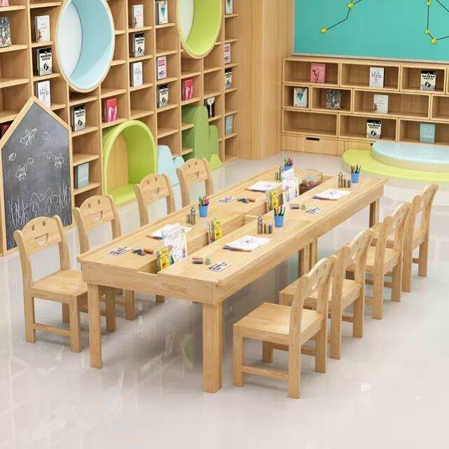 Early Education Children's Library Reading Room Solid Wood Reading