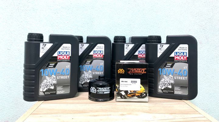 ชุดถ่ายน้ำมันเครื่อง-bmw-1200gs-s1000rr-liqui-moly-10w-40-พร้อมกรองน้ำมันเครื่อง-ครบชุด4ลิตรตามรูป