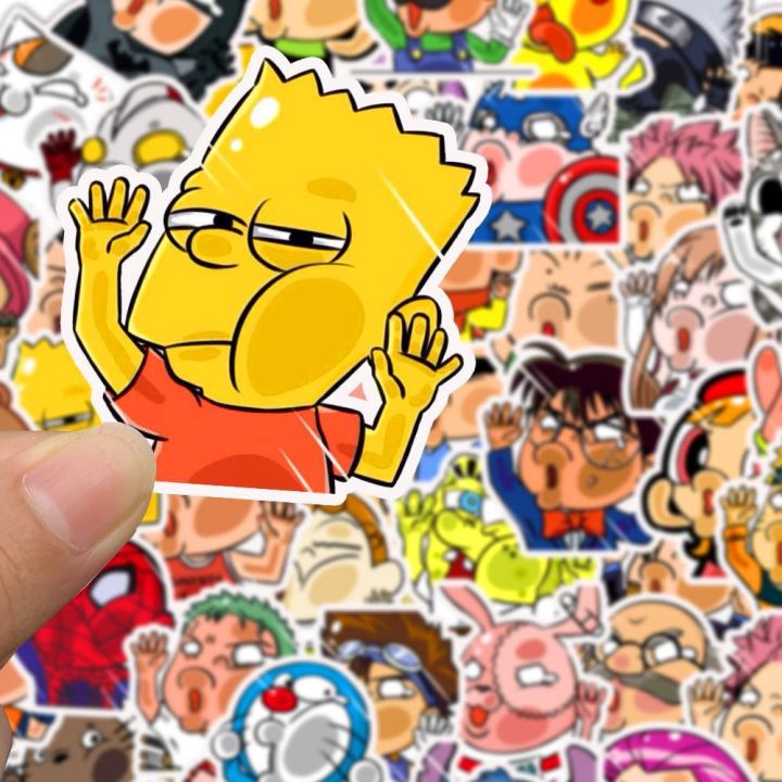 sticker-สติ๊กเกอร์-การ์ตูน-h-284-น่ารัก-50ชิ้น-โปเกม่อน-สไปเดอร์แมน-แบทแมน-โคนัน-นารูโตะ-ดราก้อนบอล-วันพีช-ชินจัง-totoro-ซิมสัน-ลูฟี่-batman-มาเวล-marvel-pokemon-พิคาจู-conan-spider-man