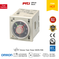 Omron H3CR-F8N Twin Timer 8ขา ไทม์เมอร์แรงดันแหล่งจ่าย AC100-240/DC100-125 เอาท์พุดควบคุม DPDT 5A ที่ 250VAC โหมดการทำงานแบบกระพริบเปิดก่อน