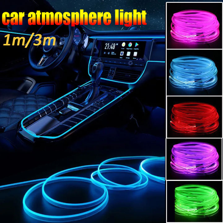 1m/3M đầy màu sắc dải đèn LED USB xe hơi phổ thông đèn nội thất ...