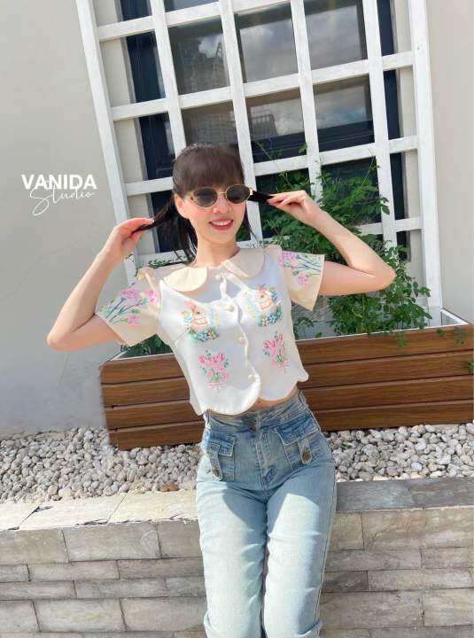 เสื้อครอปน่ารักๆป้ายvanida