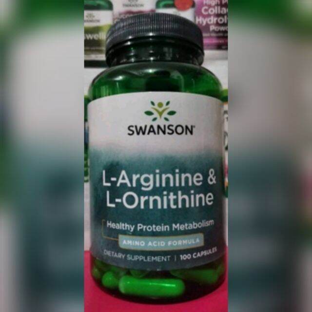 LArginine & LOrnithine 750mg 100 capsules Swanson EXPIRY October 2023 Amino Acid Formula