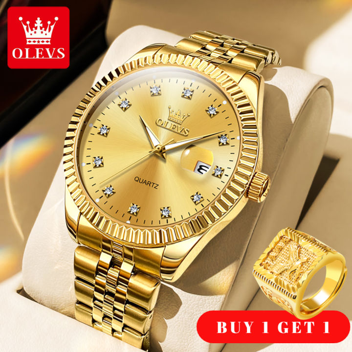 OLEVS Jam Tangan Lelaki Original Brand 2023 Watch For Men Waterproof ...