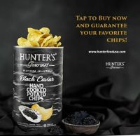 ฮันเตอร์ มันฝรั่งทอดกรอบรสไข่ปลาคาเวียร์ดำ Hunters Gourmet Black Caviar Potato Chips 150g