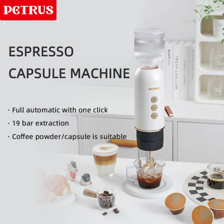 Petrus Portable Coffee Machine 19 Bar Minipresso Coffee Maker Fit