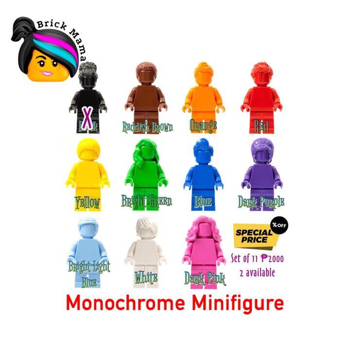 LEGO Monochrome Minifigure , lego red yellow white purple orange ...