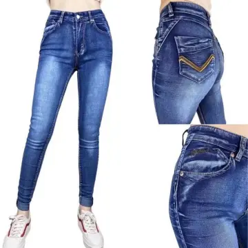 Sexy Korean Fashion High Waist Bootcut Flare Pants Retro Jeans Stretchable Boot  cut For Women*2139