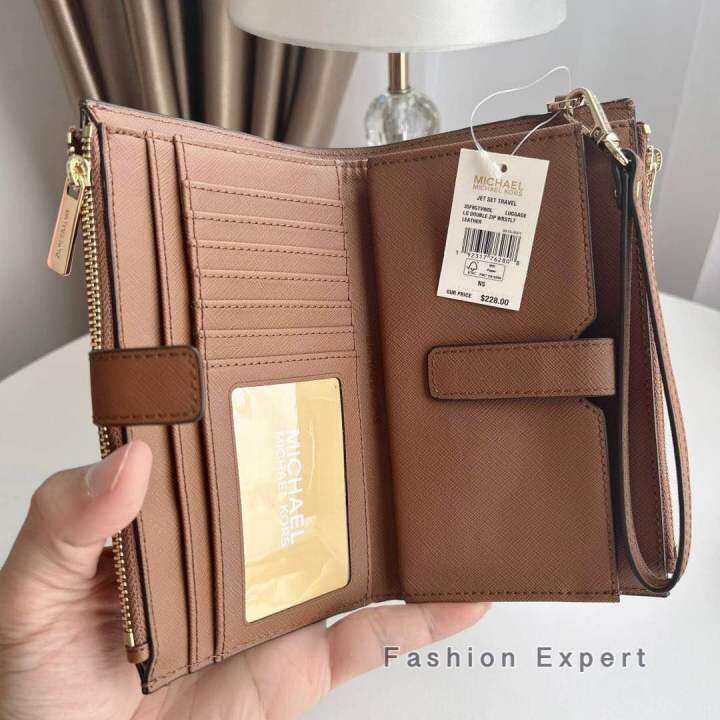 ของแท้100-กระเป๋าสตางค์-michael-kors-jet-set-travel-large-double-zip-wristlet-35f8gtvw0l