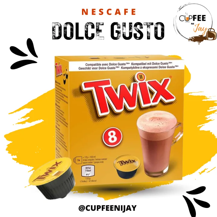 TWIX BY NESCAFE DOLCE GUSTO COMPATIBLE PODS SHORT DATED SEPT 01 2022