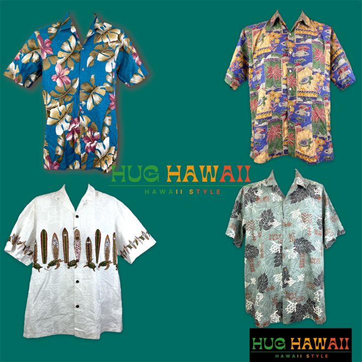เสื้อฮาวาย-เชิ้ตฮาวาย-ฮาวายมือสอง-สภาพสวย-แบรนด์-made-in-u-s-a-hawaii