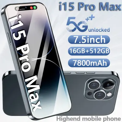 【ของแท้100%】โทรศัพท์มือถือ phone i15 Pro Max 5G 7.5HD+รองรับ2ซิม 16GB+786GB 7800mAh โทรศัพท์ Smartphone โทรศัพท์ถูกๆ Android 13.0 Mobile phone โทรศัพท์ถูกๆ รองรับทุกซิมการ์ดในไทย รับประกัน1ปี โทรศัพท์มือถือ โทรศัพท์เล่นเกม เมนูภาษาไท มือถือ i13 Pro Max