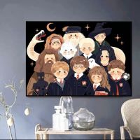 pre-order ภาพระบายสีตามตัวเลข Harry Potter (ขึงเฟรมไม้แล้ว) ขนาด 30*40 cm