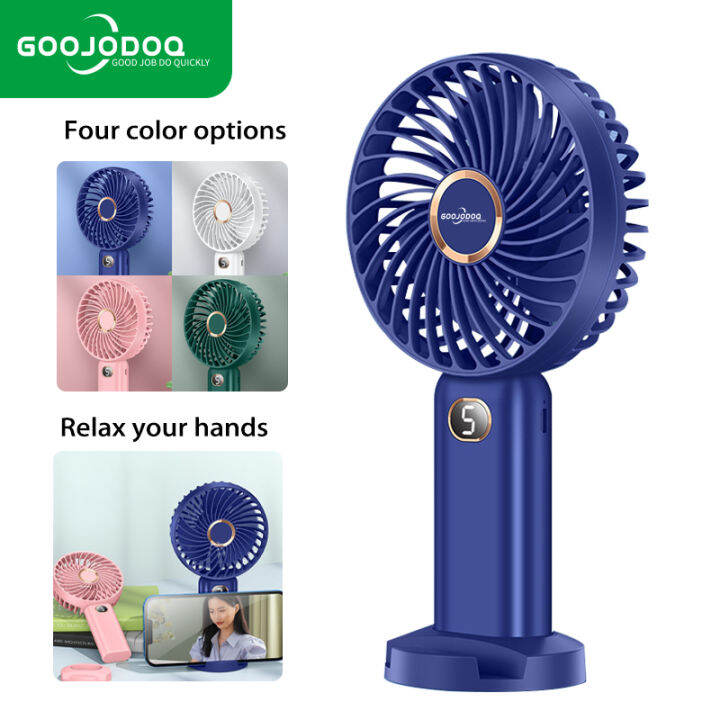 GOOJODOQ New Mini Fan Electric Fan For School Rechargeable Handheld Fan
