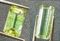 Green tourmaline octagon shape 100% natural gemstone