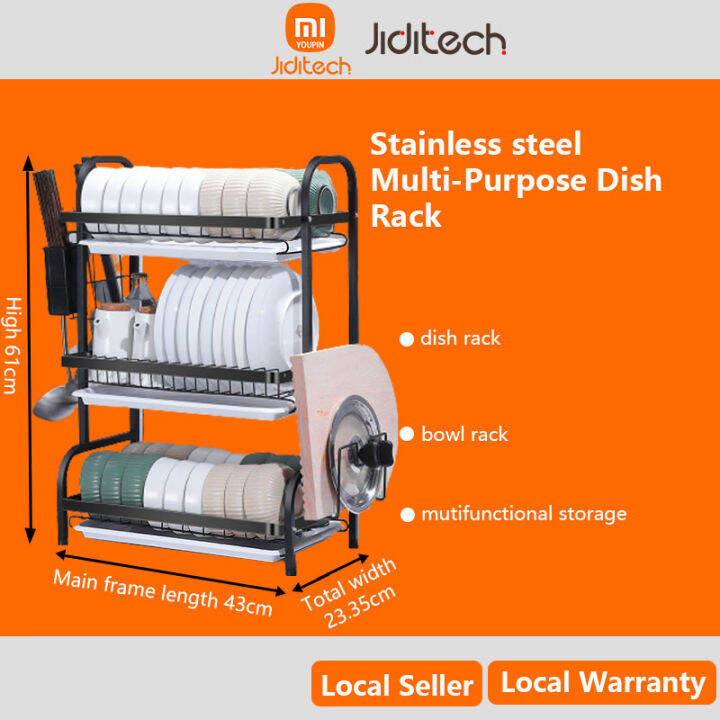 Jiditech Tableware Rack Tableware Drain Rack Kitchen Rack Multi