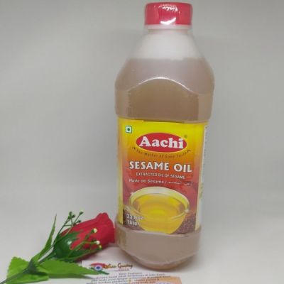 Aachi Sesame Oil 1 litre (น้ำมันงา)