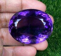 162.80cts GFCO ได้รับการรับรอง Amethyst สีม่วงธรรมชาติขนาดใหญ่ 40.69X32.12X20.44mm Oval 162.80cts GFCO Certified Big Size Natural Purple Amethyst 40.69X32.12X20.44mm Oval