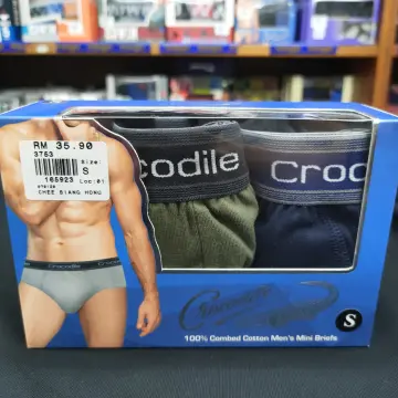 CROCODILE MEN BRIEF 3PCS SET 3 - 5XL / COTTON UNDERWEAR/ SELUAR DALAM  LELAKI/ SELUAR DALAM COTTON