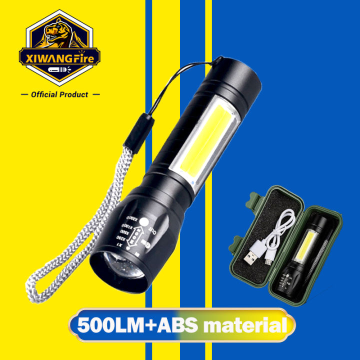 Mini torches LED Zoomable Led Torches avec 3 modes rechargeable