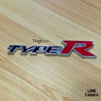 โลโก้* TYPE R งานโลหะ  ( ขนาด* 3 x 14.5 cm ) ราคาต่อชิ้น