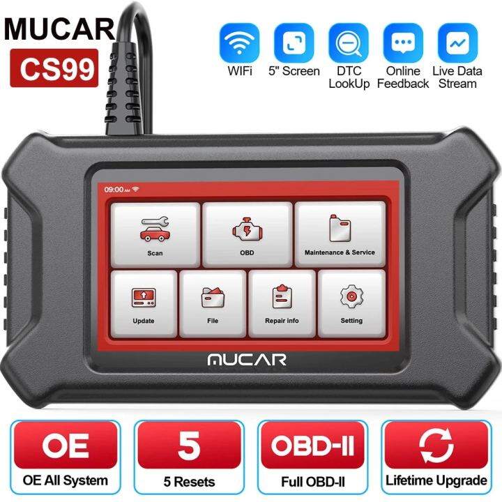 MUCAR CS99 Obd2 Scanner Professional Full System Car Diagnosis Oil ...
