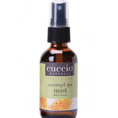 Cuccio 🇺🇸 สเปรย์ฉีดผ้าอุ่น ปรับอากาศ สำหรับสปา  Scentual spa Mist กลิ่นน้ำผึ้ง
ขนาด 2 oz. / 60 ml.