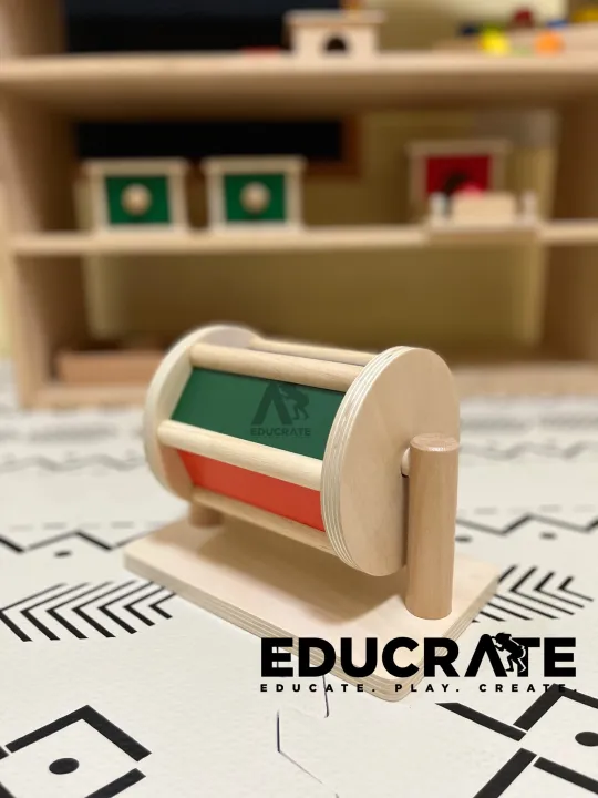EducratePH Montessori Mirror Spinning Drum / hand eye coordination