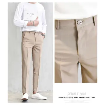 Shop Mens Pants Korean Fashion Suit Pants Casual Trousers online