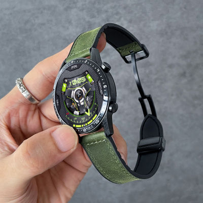 Psnld สายนาฬิกาเหมาะสำหรับนาฬิกา Huawei watch3/4pro สายนาฬิกา GT1/2/3สำหรับผู้หญิงและผู้ชายแบบใหม่สำหรับฤดูร้อนสายทดแทนสำหรับ Honor watchwatch2หนังแท้กันน้ำมม.