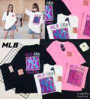 พร้อมส่ง ? เสื้อยืดny เสื้อยืดนิวยอร์ก ป้ายMLB สวยจึ้ง