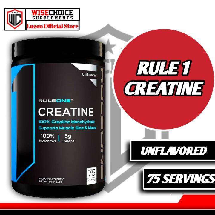 RULE 1 R1 CREATINE 375 GRAMS UNFLAVORED | Lazada PH