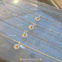 SissyJewlelry // สร้อยข้อมือเงินแท้ จี้ daisy ?Free gift box?