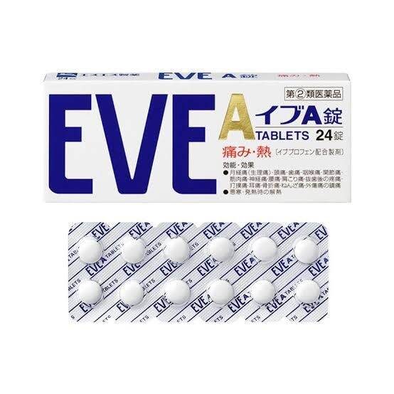EVE A for Headache, Painkiller, Pain Reliever, Menstrual Cramps, Fever