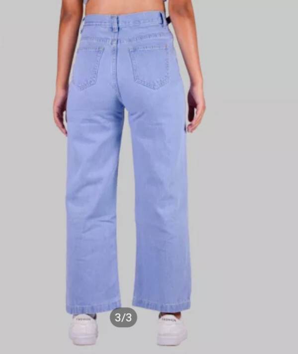 Nyptra Light Blue Belt High Rise Parallel Jeans For Women-pokeht.vn