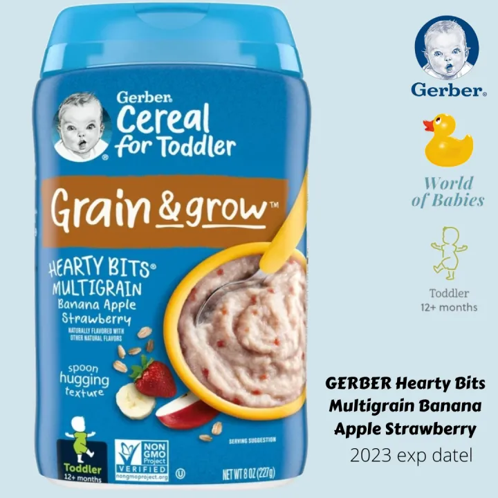 GERBERS US Hearty Bits MultiGrain Cereal, babies toddler 12+ Months