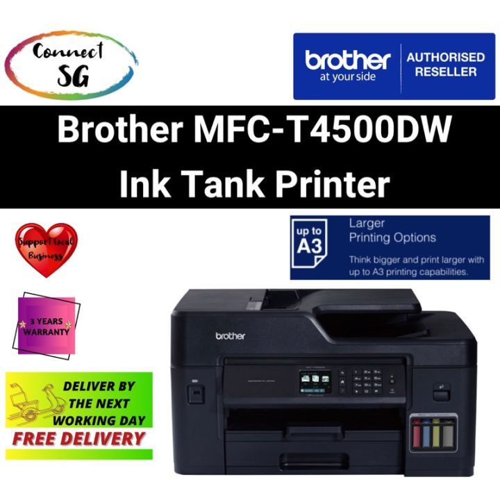 Brother MFC-T4500DW A3 Ink Tank Printer | A3 Colour Printer | 4500 ...