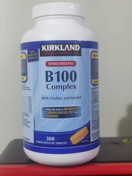 Kirkland B100 complex 300 tablet w/ Choline Inositol vitamin b 100 b1