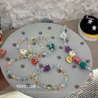 สร้อยข้อมือมอนสเตอร์ขนาดเล็ก yoyoclub ออกแบบเองแบบใหม่ปี2022สร้อยคอลูกปัดหลากสีนำโชคส่งเพื่อนสนิท