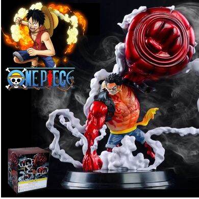 LF Ready Stock 22cm One Piece Monkey D Luffy 4th Gear Action Figure