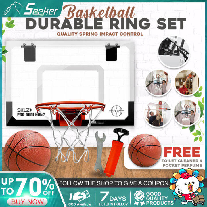 Kids Indoor Basketball Hoop Play Set,mini Hanging Basketball Board With 