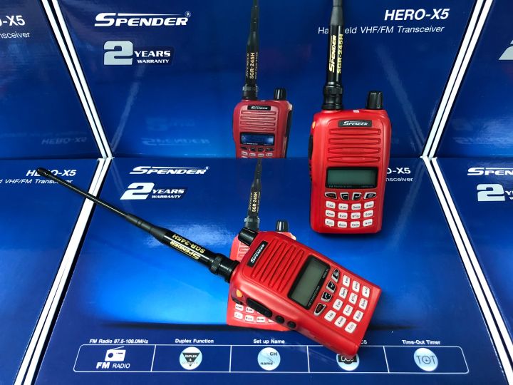 วิทยุสื่อสาร-spender-รุ่น-hero-x5-plus-160ch-สำหรับประชาชน-245mhz-ถูกต้องตามกฎหมาย-กำลังส่ง-5-วัตต์-ระยะ-2-5-กิโลเมตร