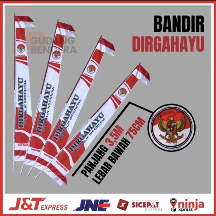 BENDERA UMBUL UMBUL SABLON DIRGAHAYU PANJANG 3,5M | Lazada Indonesia