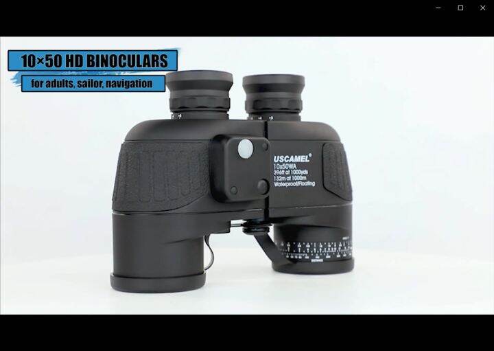 USCAMEL 10x50 Military Binoculars High Power Zoom Compass Binocular Day & Night Outdoor Teropong