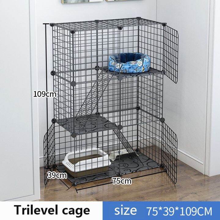 DIY Foldable 3 layers Cat Cage Stackable Cage for Cat Villa Collapsible