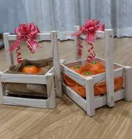 basket set กระเช้าไม้สน ขนาด 15 cm และ 20 cm (2pcs)