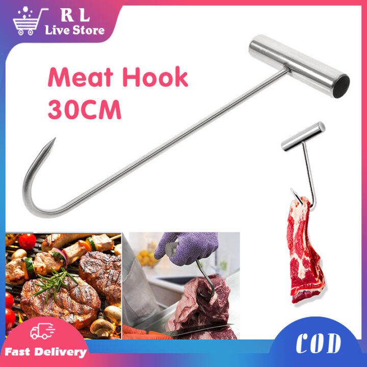 30cm Meat Hook Galvanized T-Handle Meat Boning Hook Rust Resistance ...